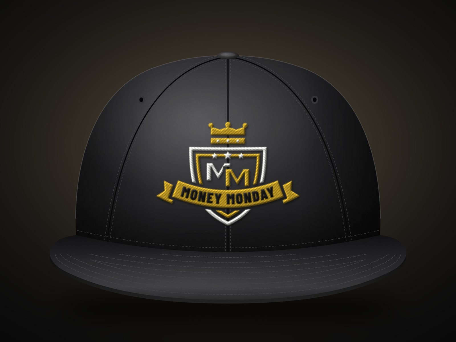 Crest Cap, Classic Gold & White